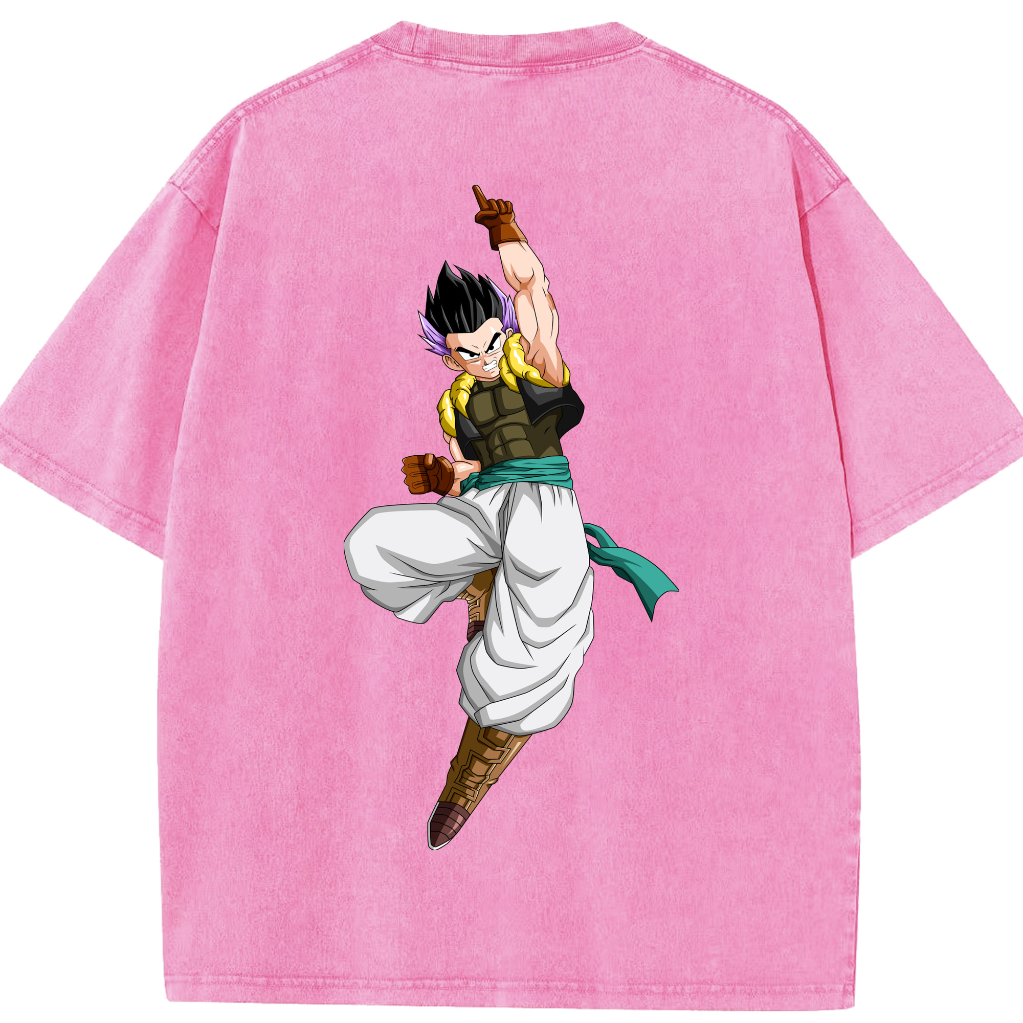 （画像用） ドラゴンボール 孫 悟飯（そんごはん）DRAGON BALL Son Gohan 綿100% ヴィンテージ風 半袖Tシャツ（背面プリント）